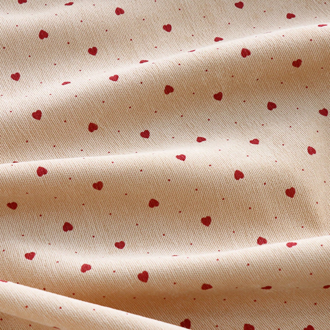 Printed Heart-shape Corduroy Fabric by the Yard - Etsy