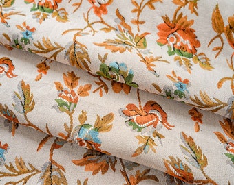 Soft Sheen Flower Jacquard Fabric By The Yard