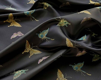 Jacquard Fabric,Butterfly Brocade Fabric By The Yard