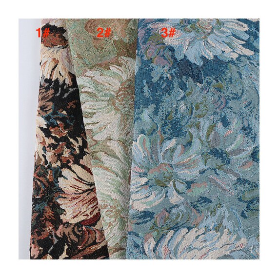 Soft Sheen Flower Jacquard Fabric by the Yard - Etsy