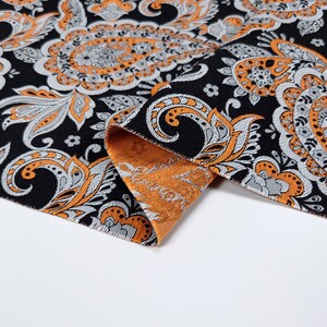 Brocade Fabric,Flower Jacquard Fabric By The Yard