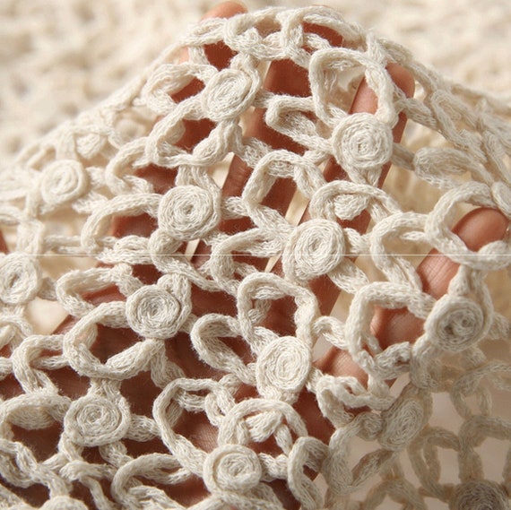 Cotton Embroidery Lace Fabric,crochet Fabric by the Yard - Etsy