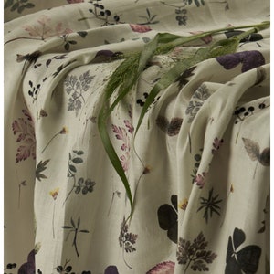 Printed Linen Fabric By The Yard