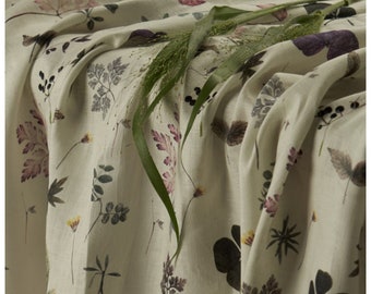 Printed Linen Fabric By The Yard