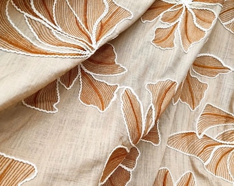 Embroidey Linen Fabric By The Yard