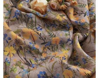 Printed Linen Fabric By The Yard