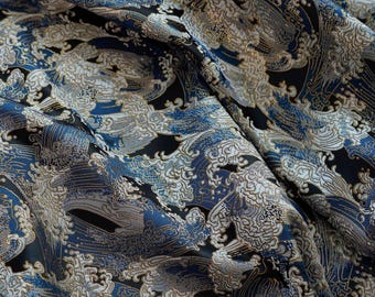 Gold Wire Jacquard Fabric，Brocade Fabric By The Yard