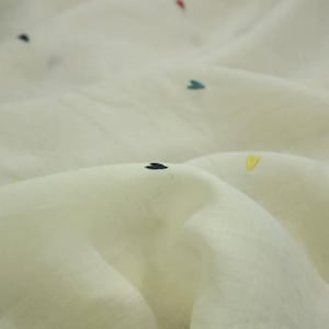Embroidey Linen Fabric By The Yard