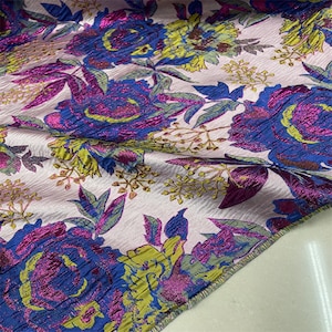 Tessuto Jacquard morbido lucido, tessuto di broccato tagliato a misura