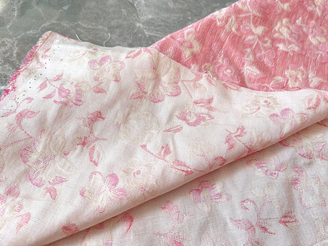 Soft Sheen Flower Jacquard Fabric by the Yard - Etsy