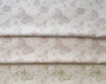 Brocade Fabric,Butterfly Jacquard Fabric By The Yard
