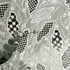 Flower Embroidery Chiffon Fabric By The Yard