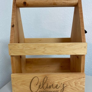 Caja de madera con grabado individual y por ambos lados / bolso de hombre / caja de jardín imagen 3