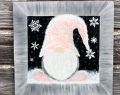 READY TO SHIP Chalk Art Nordic Gnome Chalkboard Decor Sign Christmas Gnomes Winter Decoration Holiday Decorating Gnome Gift Art Plaque Gifts