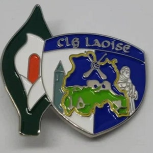 Laois Easter Lily Badge Irish Republican 1916 GAA Ireland