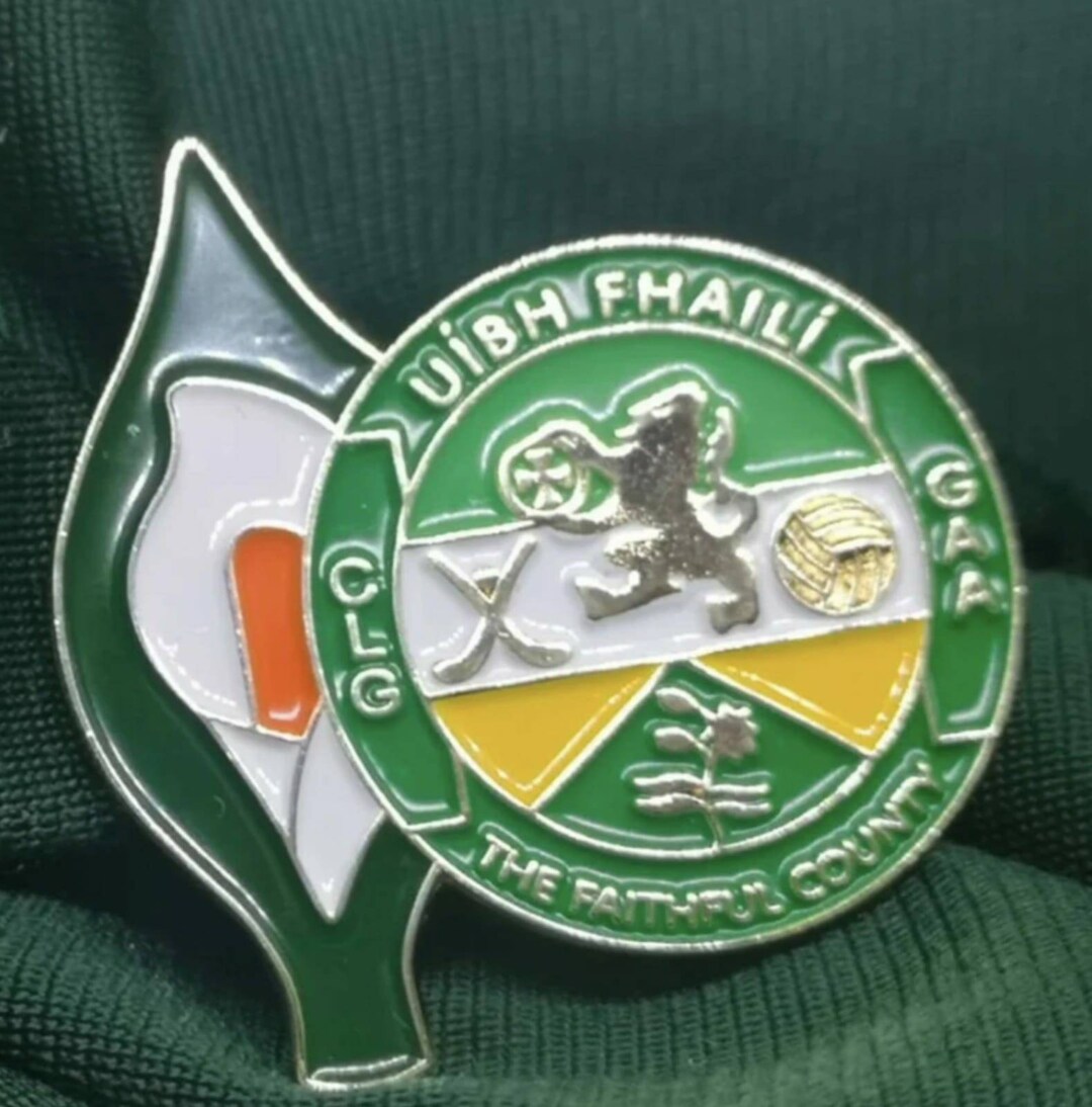 Offaly Easter Lily Badge Offaly GAA Easter Lily 1916 Easter Rising Irish Ireland Irish Republic