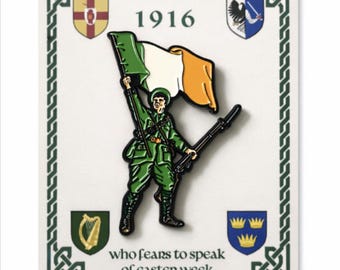 1916 Volunteer Irish Easter Rising enamel pin badge