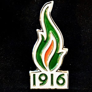1916 Flame Irish Easter lily enamel pin badge 1916