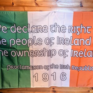 Irish Proclamation Flag 1916 - Irish Republic Patrick Pearse 6ft x 4ft