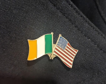 Irish American Badge - Irish Republic USA Lapel pin badge