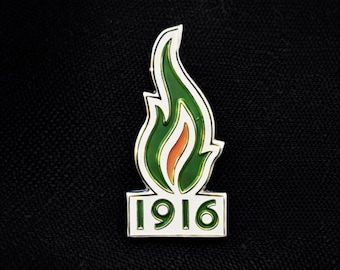 Insignia de esmalte con forma de lirio de Pascua irlandés de 1916