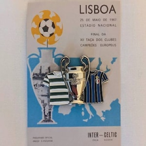 Pin esmaltado de los Leones de Lisboa de la Copa de Europa del Celtic FC - Bhoys Glasgow Inter de Milán