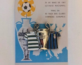 Celtic FC European Cup Lisbon Lions enamel pin badge - bhoys glasgow inter milan