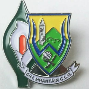 Wicklow Easter Lily Badge - Wicklow GAA Easter Lily 1916 Easter Rising Irish Ireland Irish Republic