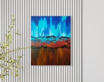 Bright Abstract Interior Acryl Painting
