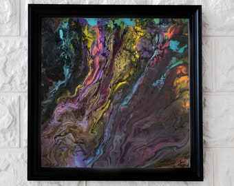 Digitaler Kunstdruck Fluid Acryl Abstrakt Kosmische Wand Innendekoration