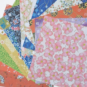 Origami Paper 10cm x 10cm, Double sided Papers, Craft Paper, Yuzen Washi Paper, Chiyogami Paper, Cherry Blossom papers, scrapbooking papers