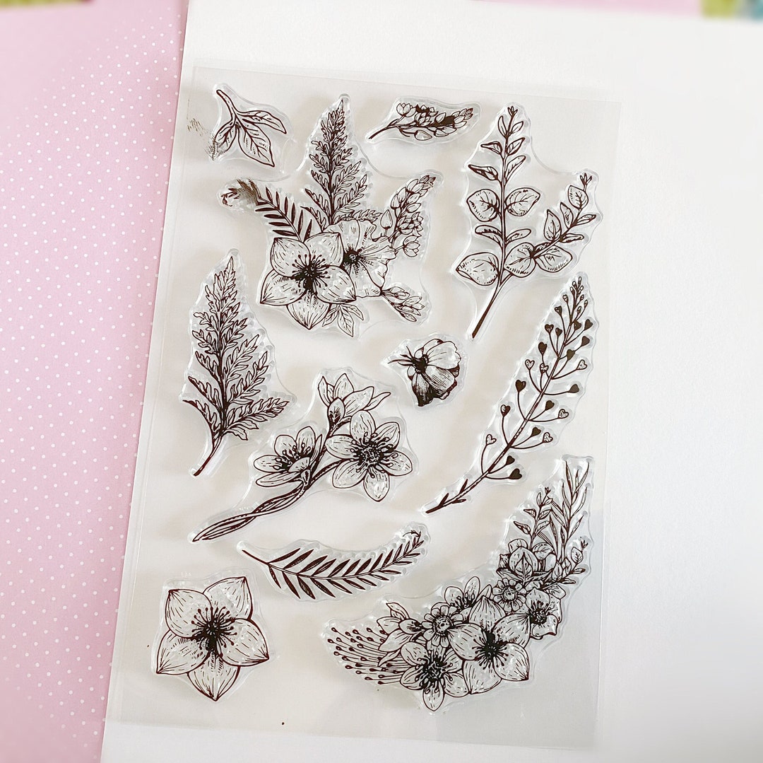 Cherry Blossom Stamp Set Japanese Clear Stamps Sakura Japan Etsy