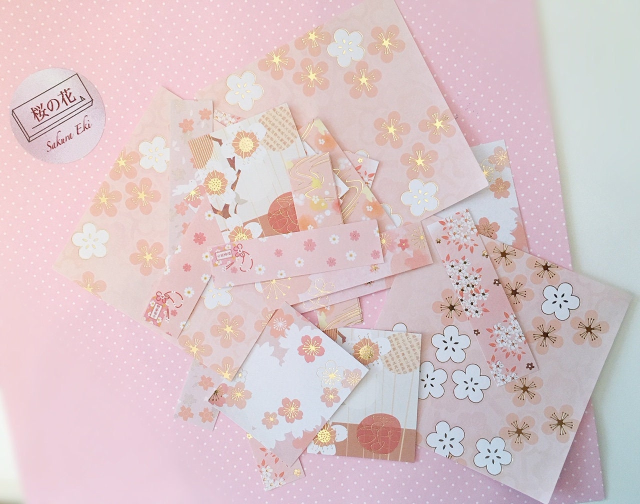 Sakura Foil Paper Pack Crane Foil Paper Japanese Scrapbook Etsy