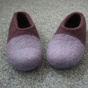 Felted slippers for women-Handmade slippers-Wool slippers-Women home shoes
