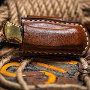 Wet formed leather Sheath for a Buck 112 knife