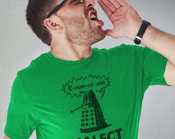 Dr Who Dalek Parody unisex ring spun TShirt, Funny Sci Fi Graphic Tee ideal gift / birthday present for science fiction fans & movie lovers