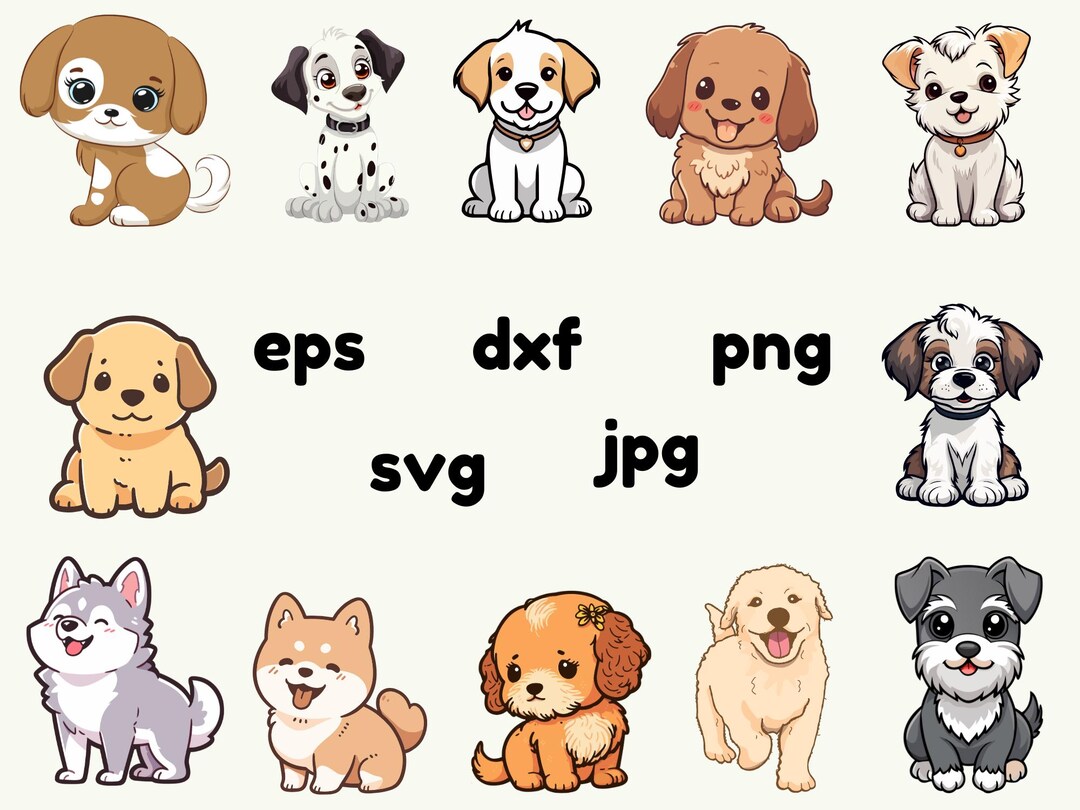 Cute Dog Svg and Png Bundle, Cute Puppy SVG, Dog Svg for Dog Lover Png ...