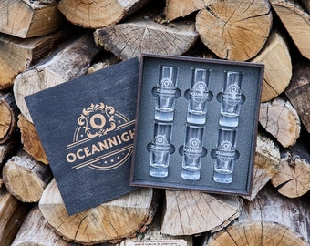 Benutzerdefinierte Schnapsgläser, Tequila Schnapsgläser, Weihnachtsgeschenk, Trauzeuge Geschenk, Geschenk für ihn, Wodka Schnapsgläser, Tequila Gläser Set, SCHNÄPPCHEN