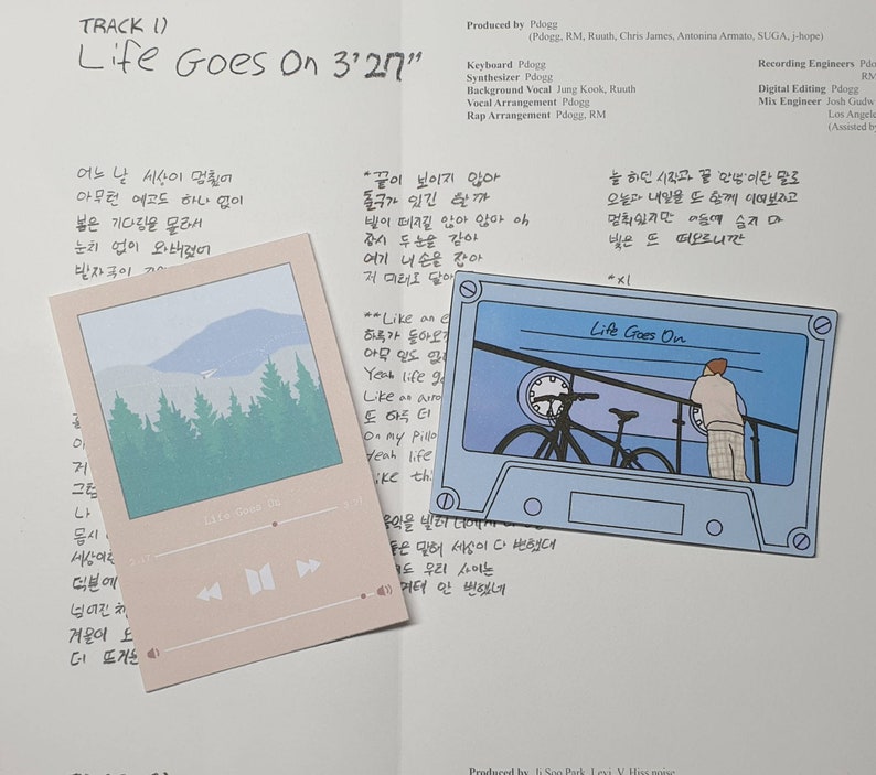 Matte Stickers inspired by BTS Life Goes On