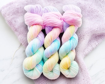 Unicorn Poop hand dyed yarn, sock, DK, aran, Chunky yarn, speckled yarn, Unicorn yarn, neon yarn, pastel yarn