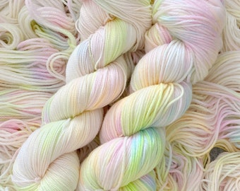 Cloud Dreamer hand dyed yarn, Dyed To Order, 4ply/sock/fingering, DK, aran, Chunky yarn, whimsical yarn, pastel yarn, unicorn yarn