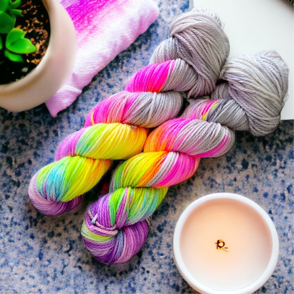 Storms End hand dyed yarn, Sock yarn, Dk Yarn, Aran Yarn, Chunky Yarn, Super Chunky Yarn, Sparkle Yarn, 100g, 50g, 20g
