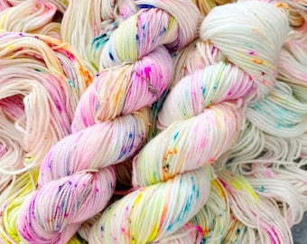 Colour Pop hand dyed yarn, Sock yarn, Dk Yarn, Aran Yarn, Chunky Yarn, Super Chunky Yarn, Sparkle Yarn, 100g, 50g, 20g