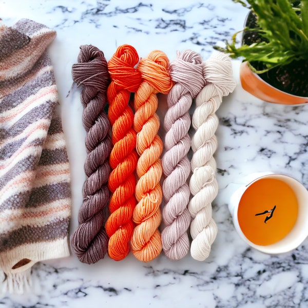 Autumn Haze hand dyed yarn, 4ply/sock/fingering, DK, aran, Chunky yarn, tonal  yarn, Unicorn yarn, pastel yarn