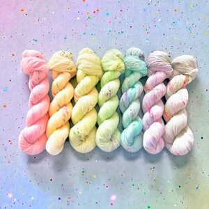 Sugar High, Full Set, Pastel Hand Dyed Yarn