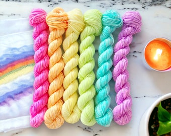You’re My Highlight Single Skeins - hand dyed yarn, 4ply/sock/fingering, DK, aran, Chunky yarn, tonal  yarn, Unicorn yarn, pastel yarn