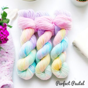 Unicorn Poop hand dyed yarn, 4ply/sock/fingering, DK, aran, Chunky yarn, speckled yarn, Unicorn yarn, neon yarn, pastel yarn