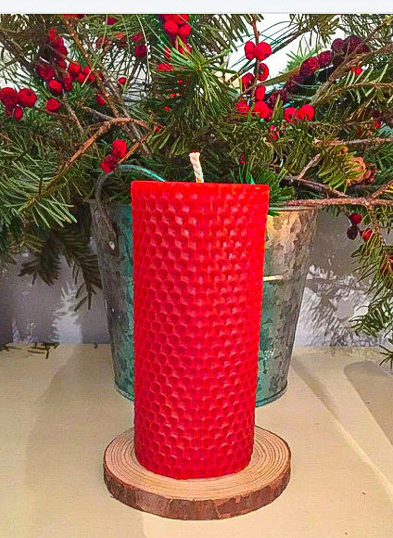 Pure Beeswax Pillar Candle Mother's day gift Etsy