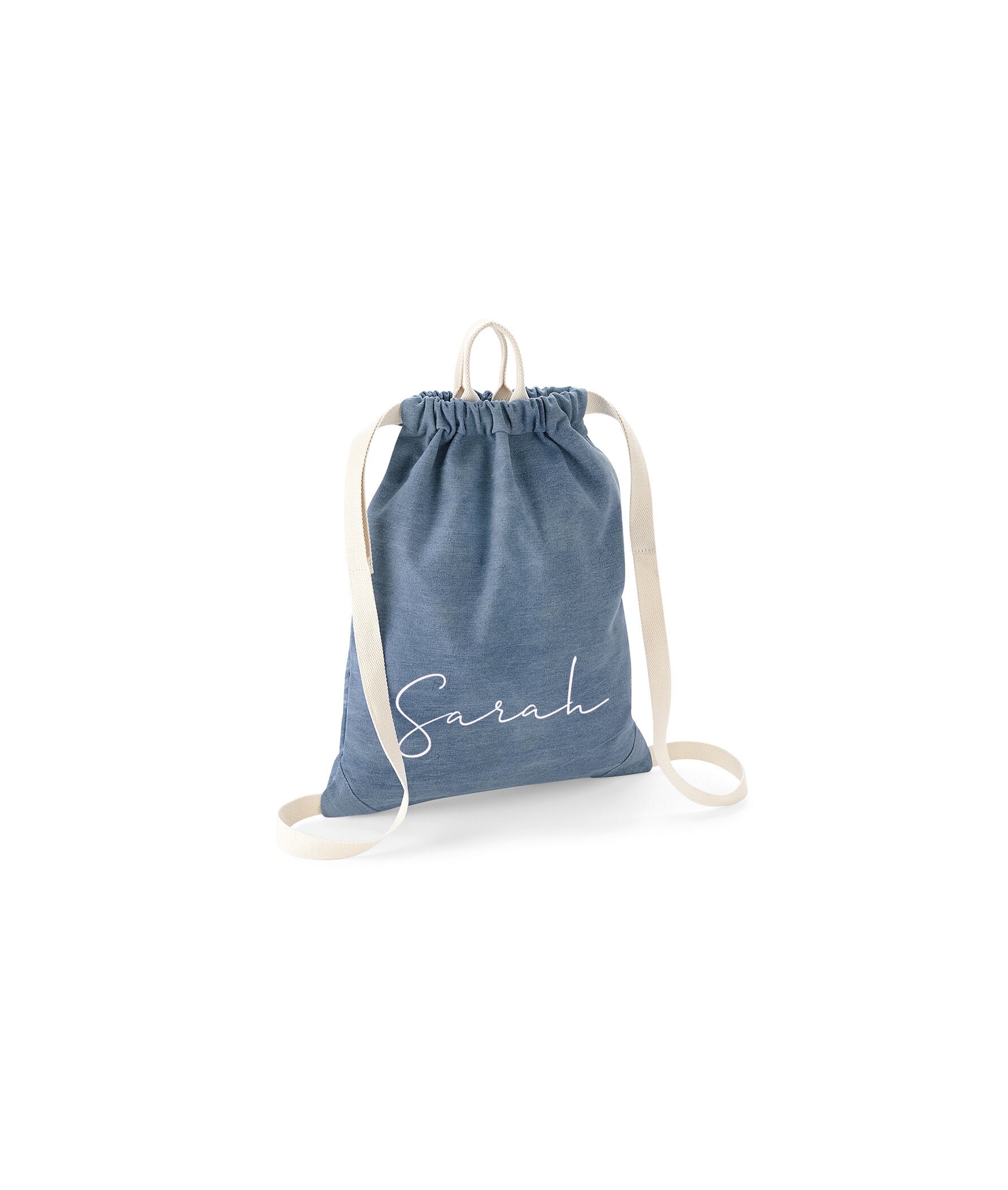 personalised drawstring bag