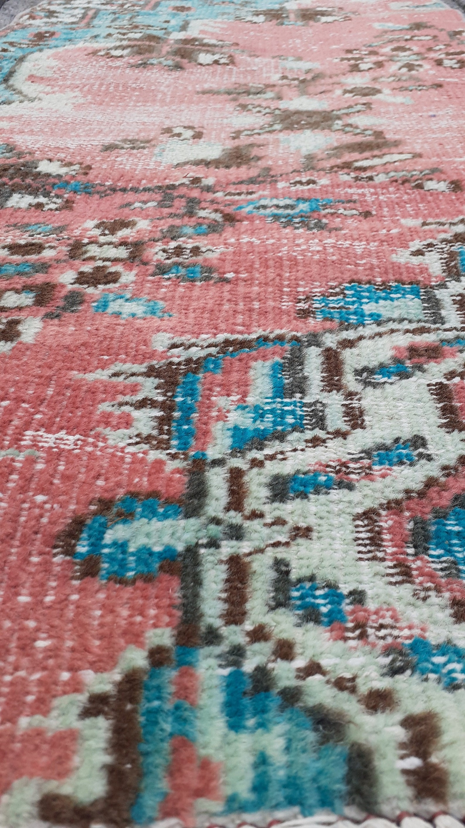 Pink Vintage Rug 1.8x4 ftsmall rug runnersmall area rugpink Etsy